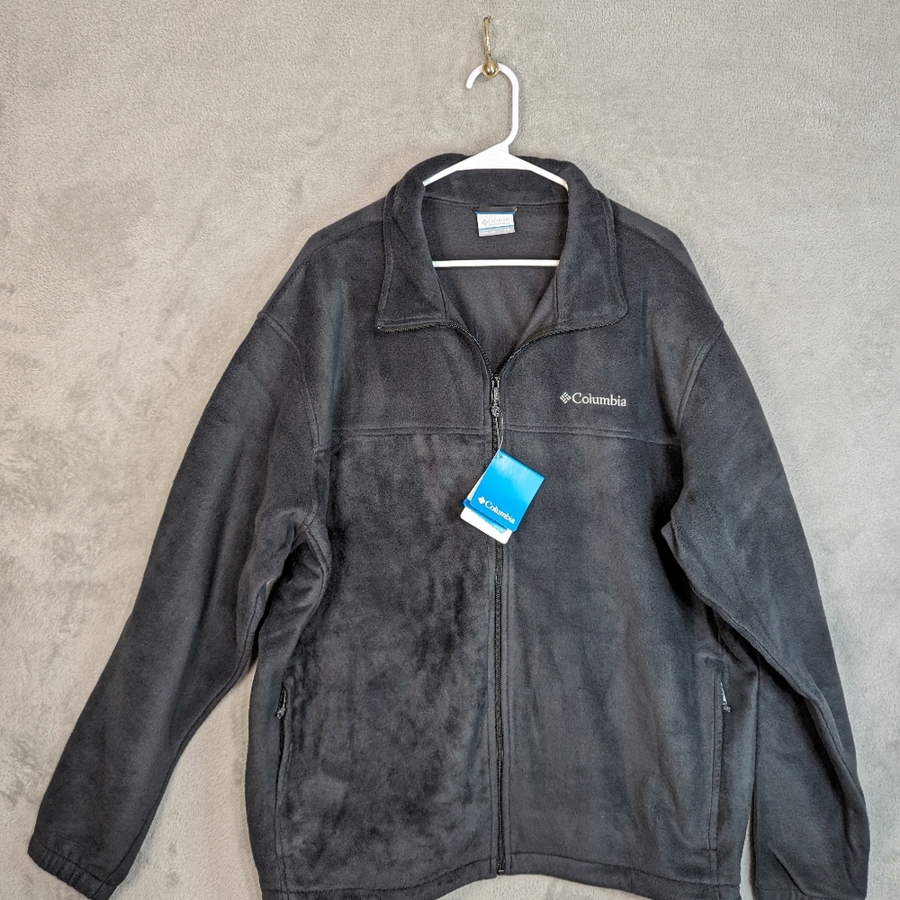 Columbia, gray, fleece jacket, XXL, NWT